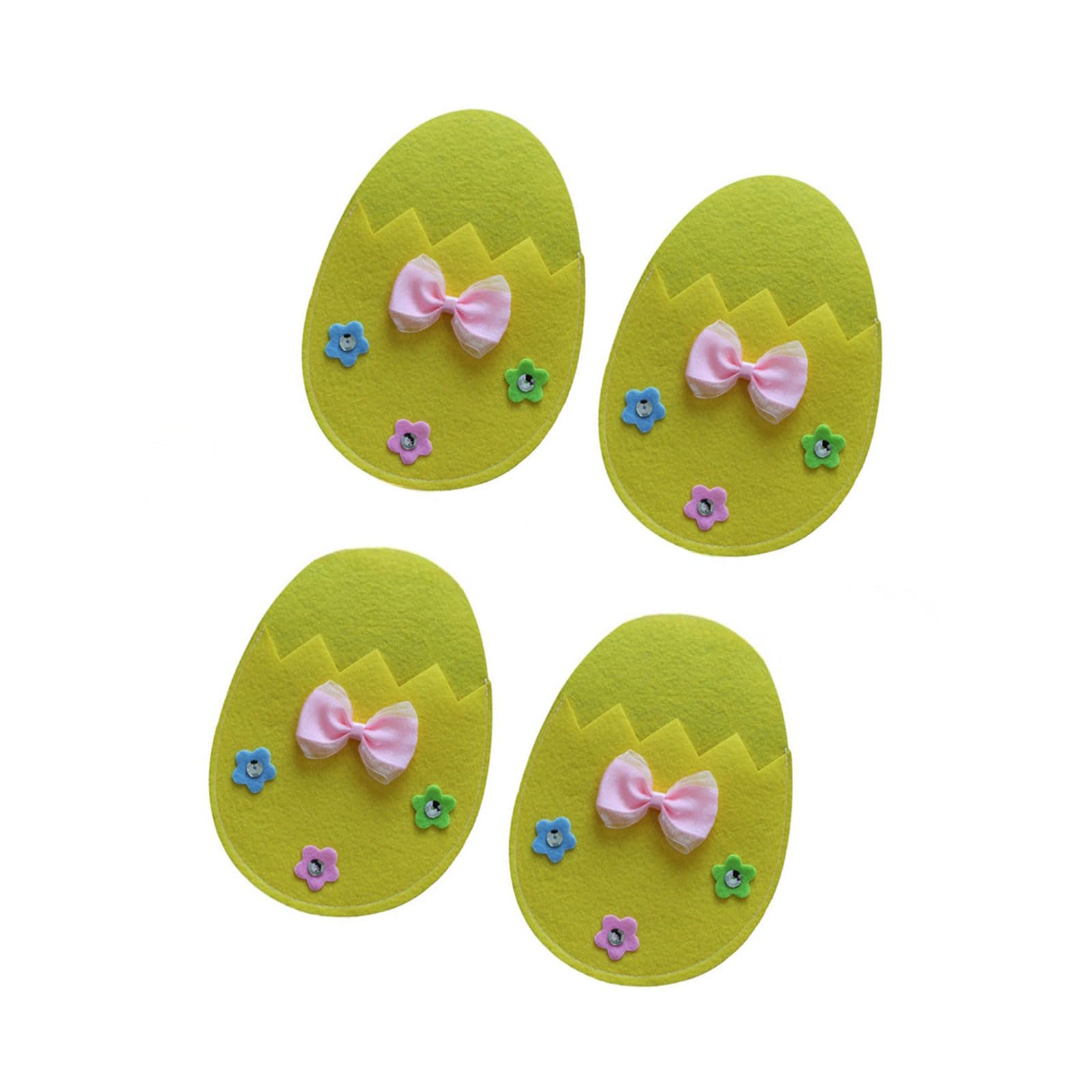 Buxuaaaa 4Pieces Easters Dinnerware Holders Easters Eggs Fabric Utensils Sleeves Cutlery Pouches Suitable for Holiday Parties Dinner Accessories