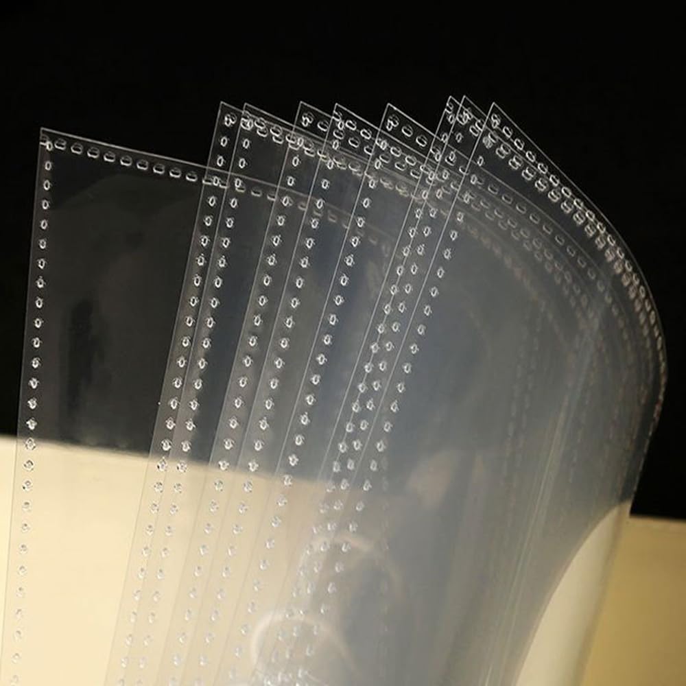 20 páginas para tarjetas de visita transparentes, fundas transparentes para postales A4, bolsillos para tarjetas con 11 perforaciones, con 10 compartimentos, para álbum