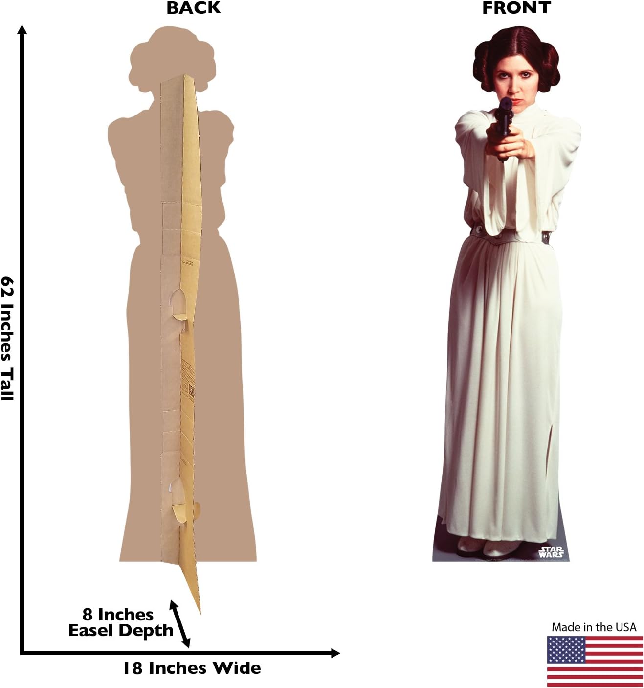 Cardboard People Princess Leia Organa Life Size Cardboard Cutout Standup - Star Wars Classics (IV - VI)