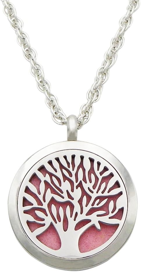 Rosemarie Collections Women's Aromatherapy Essential Oil Diffuser Necklace with Scent Felt Pad (Angel, 24")