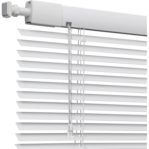 ACMEART Cordless Mini Blinds 1'' - No Drill, Child/Pet Safe, Easy to Install for Windows/Apartments/Rentals, Aluminum,White (18-59'' Wide Custom)