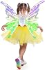 Electric Butterfly Wings for Girls, Light Up Fairy Toy Wings with Lights, as Halloween Birthday Christmas Party Gift