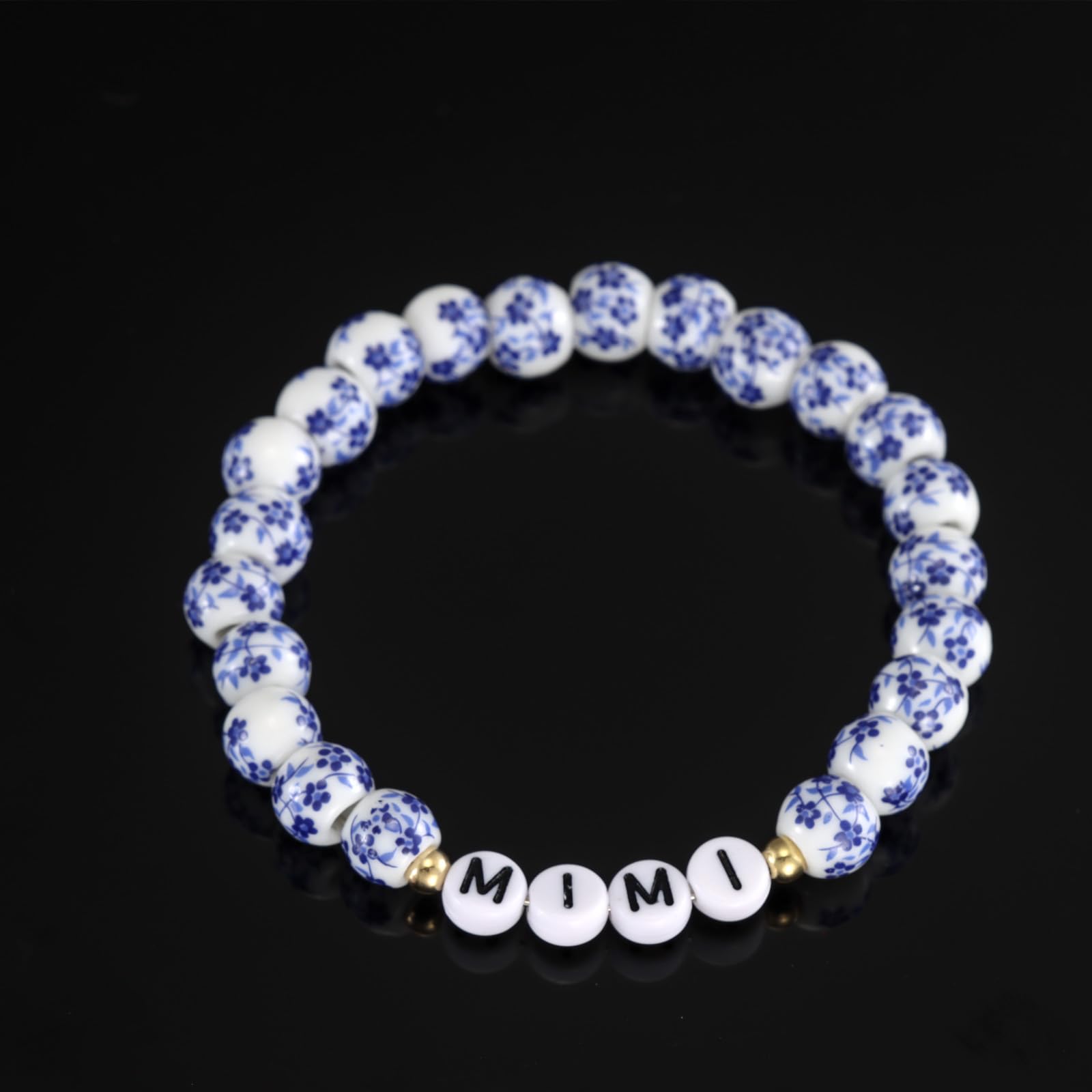 Kivosliviz Mimi Gifts for Birthday from Grandkids Grandson Grandma Mothers Day Jewelry Mimi Bracelet Blue