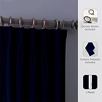 Vista 2 de Magic Drapes Cortina opaca plisada doble para oscurecer la habitación, a prueba de derrames, con aislamiento térmico, lavable a máquina, paneles