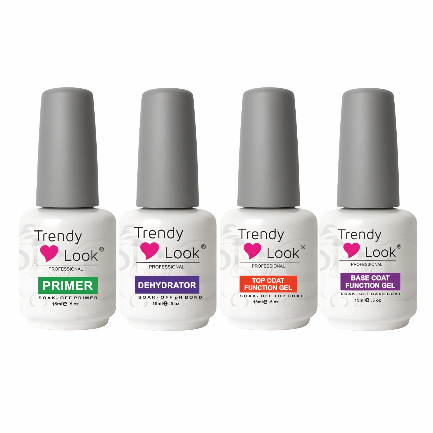 Trendy Look Absolute Nail Care (Primer-Dehydrator-BaseCoat-Topcoat)
