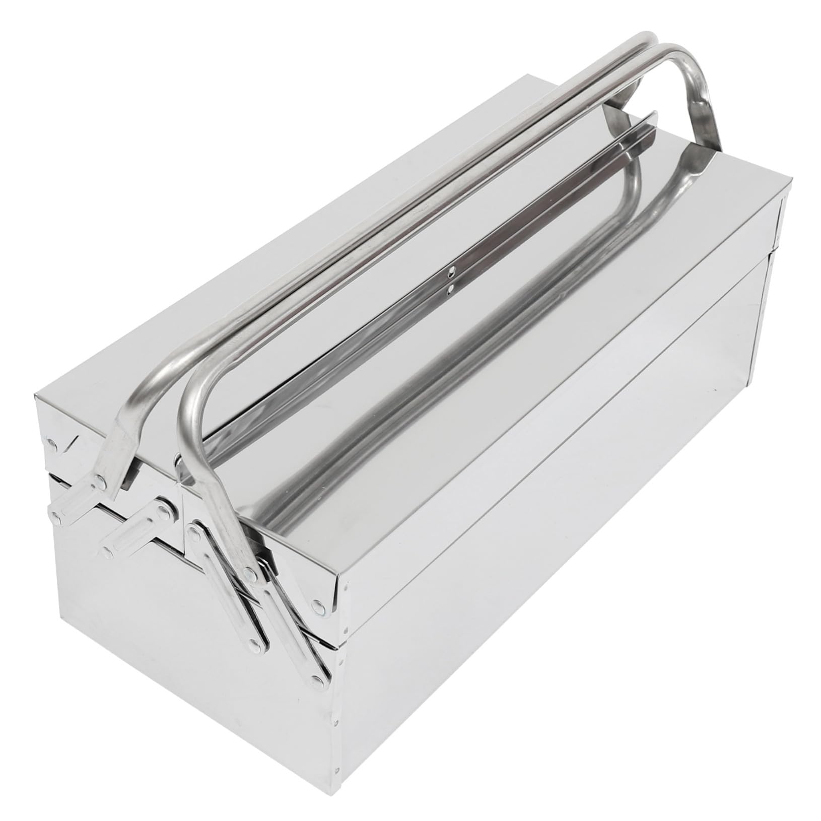 Caja Plegable Plata de Acero Inoxidable, para Herramientas del Hogar