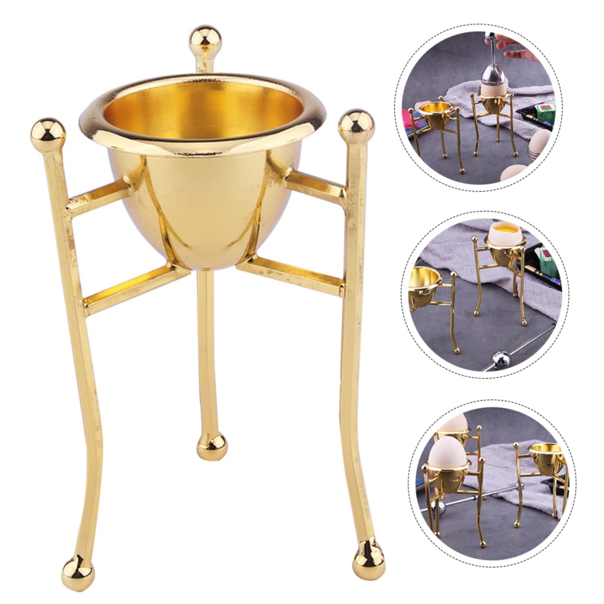 ABOOFAN 2 Pièces casier à Oeufs coquetier Oeuf céramique Plateau d'oeufs Oeufs bouillis cuivre