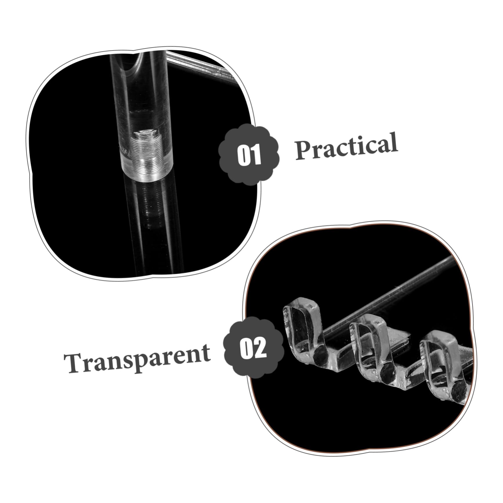2 estantes Transparentes para Guardar Joyas, expositores para Relojes, Diademas, Collares, Pendientes, Soporte para Las Orejas, organizadores de coleteros, acrílico