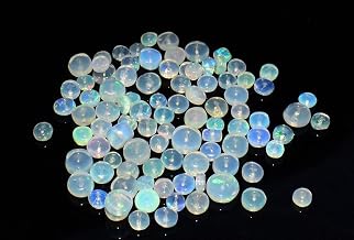 AARZU GEMS 20 PCS 3-5 MM DRILLED Ethiopian FIRE Opal Loose Beads for Making Jewelry Beading Supply