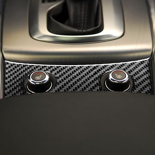Miniatura 10 de Cubierta de botón de calefacción para asiento de consola central, calcomanía de fibra de carbono para Infiniti G37 2008-2013 G35 2007-08 G25 2011