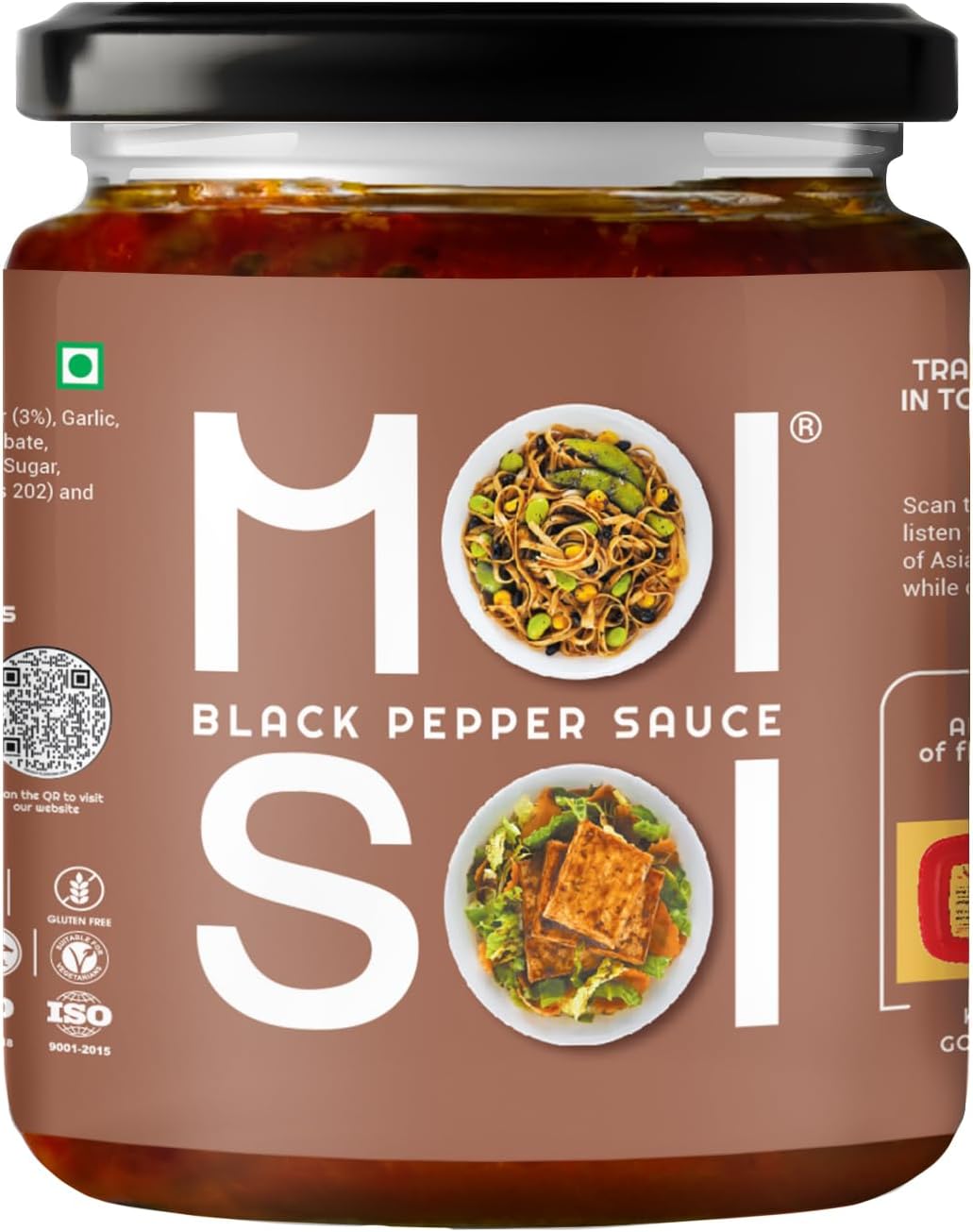Black Pepper Sauce Chinese Sauce | Oriental Sauce | Asian Sauce | Just Toss with Rice, Noodle, Tofu, Paneer, Vegetables & Meat, 175 gm