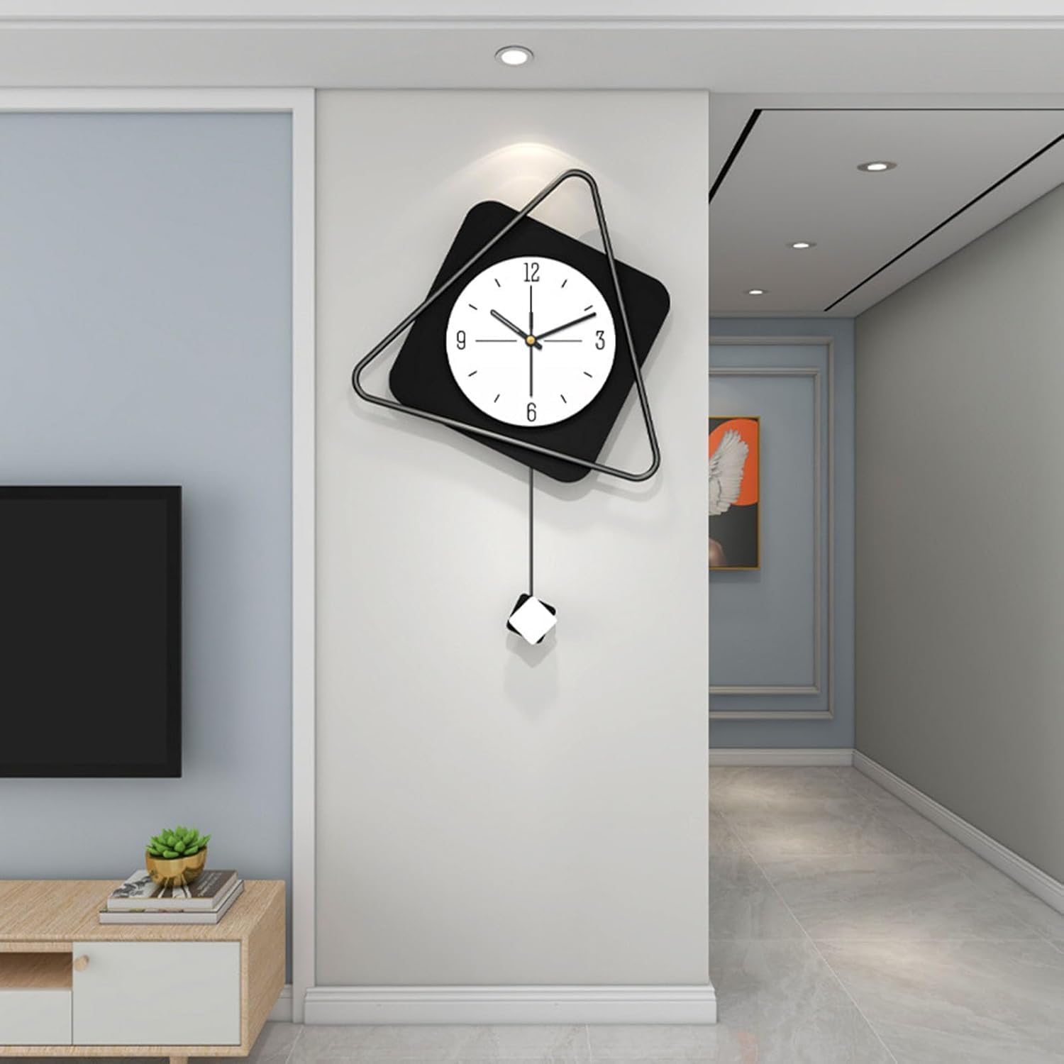 MAHVIW Decorative Wall Clock for Living Room,Large Modern Wall Clock,Digital Creative Clock Battery Operated for Living Room/Bedroom/Kitchen/Office Metal Wall Art Decor MAHVIW Decorative Wall Clock for Living Room,Large Modern Wall Clock,Digital Creative Clock Battery Operated for Living Room/Bedroom/Kitchen/Office Metal Wall Art Decor