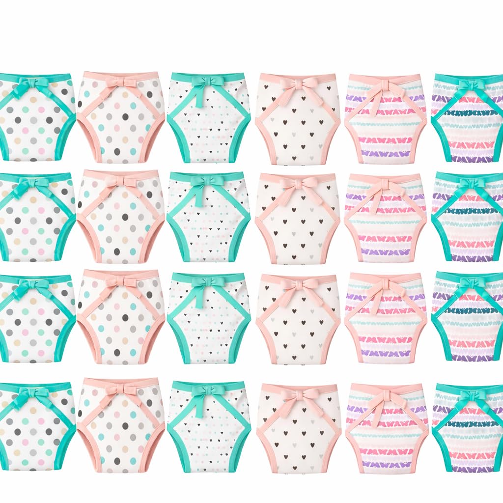 Adhigams Newborn Cotton Nappy for baby 0-6 Months | Reusable & Washable Multicolor Cloth Langot Diaper Pants | Soft & Breathable Cotton Underwear for infants, Boys & Girls (Pack of 6)-image-0