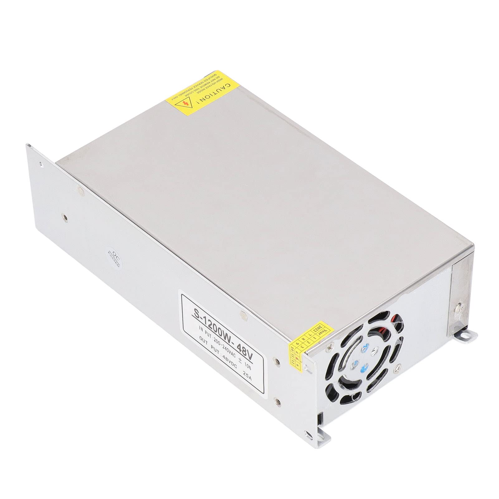 Jeanoko Alimentatore Switching a Tensione Costante 25A Trasformatore CA-CC Ad Alta Efficienza per Applicazioni Interne Lega di Alluminio 1200W