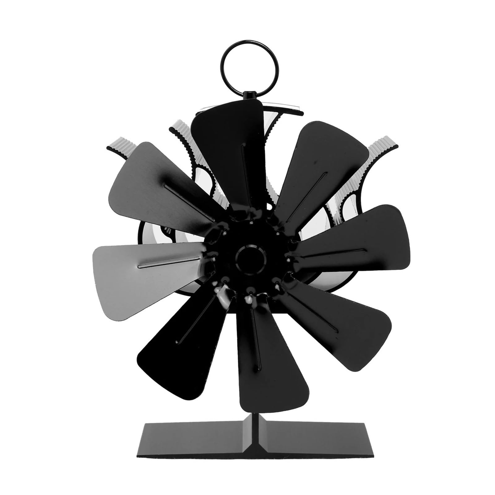 Ventilador Estufa Leña Ventilador For Hogar De 8 Aspas Alimentado Por Calor, Estufa Combustión Silenciosa Y Segura Con, Distribución Eficiente Del For El, Quemador Leña(8 Blades 1pcs)