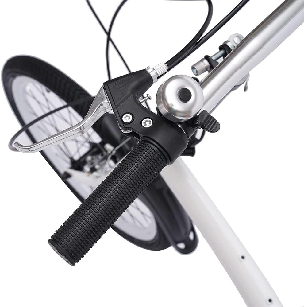 Vélo Vélo Pliant Adulte, Levier de Vitesses 7 Vitesses Vélo Pliant léger en Acier au Carbone Vélo Pliant de Ville Vélo Portable léger pour Femmes et Hommes A, 20 Pouces