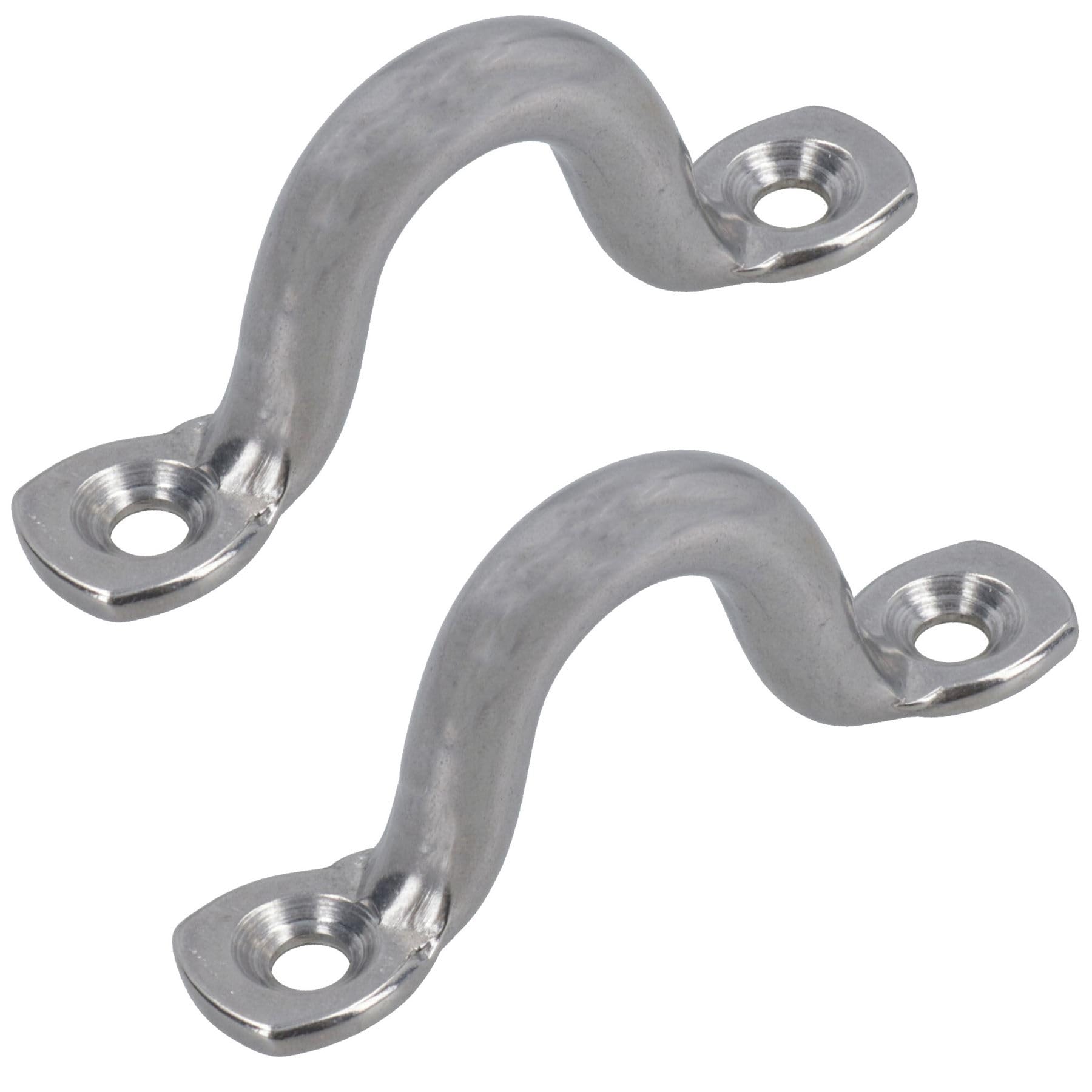 2 Pack 5mm Stainless Steel Wire Sheet Eye Tie Down Hook Strap 316 Marine Grade