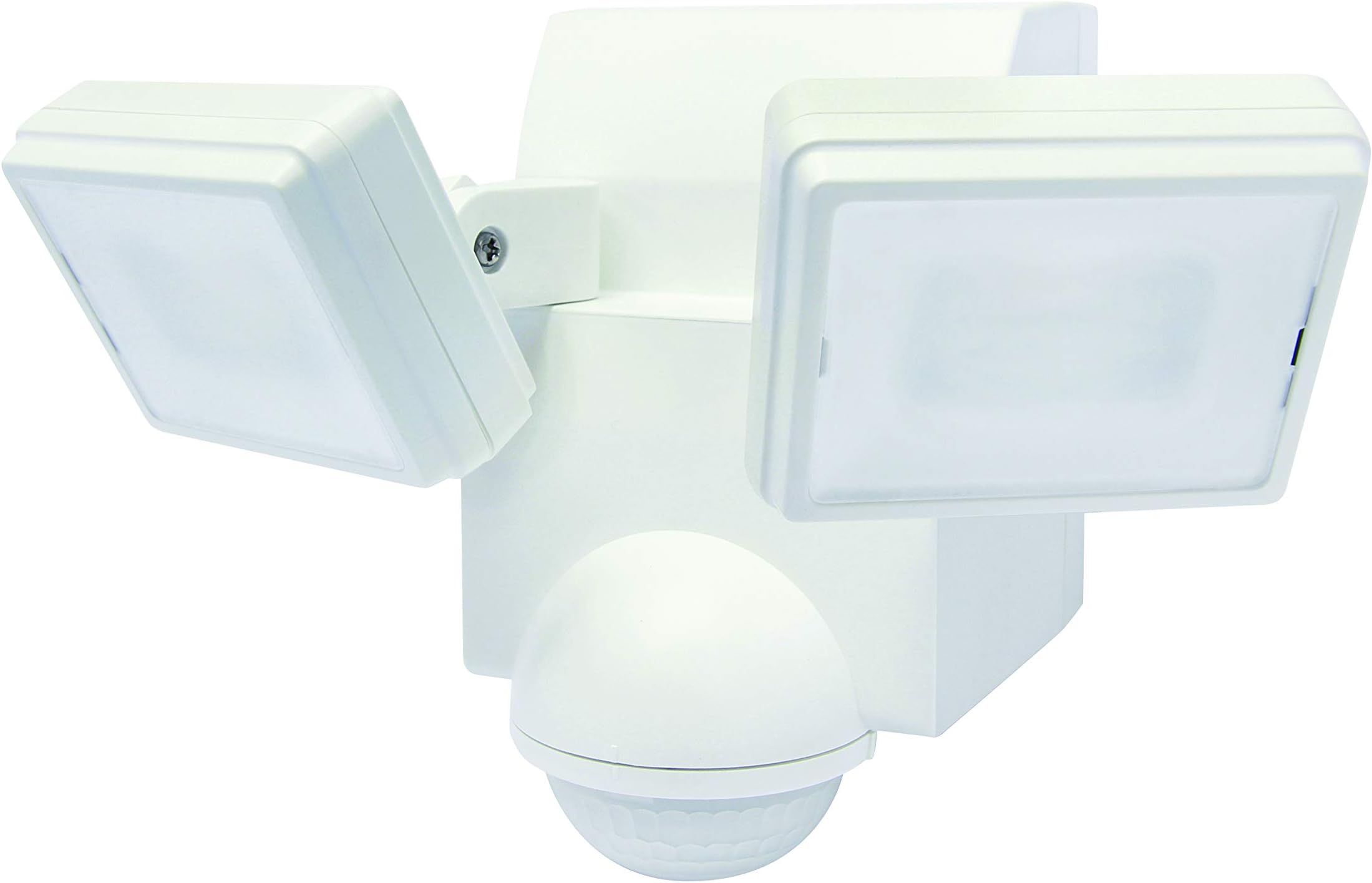 IQ America Motion Security Flood Light, Battery Operated Adjustable Motion Sensor, 700 Lumen LED, Indoor Outdoor Universal Eave Soffit/Wall Mount Closet Shed Attic Workshop Safe Grill WH