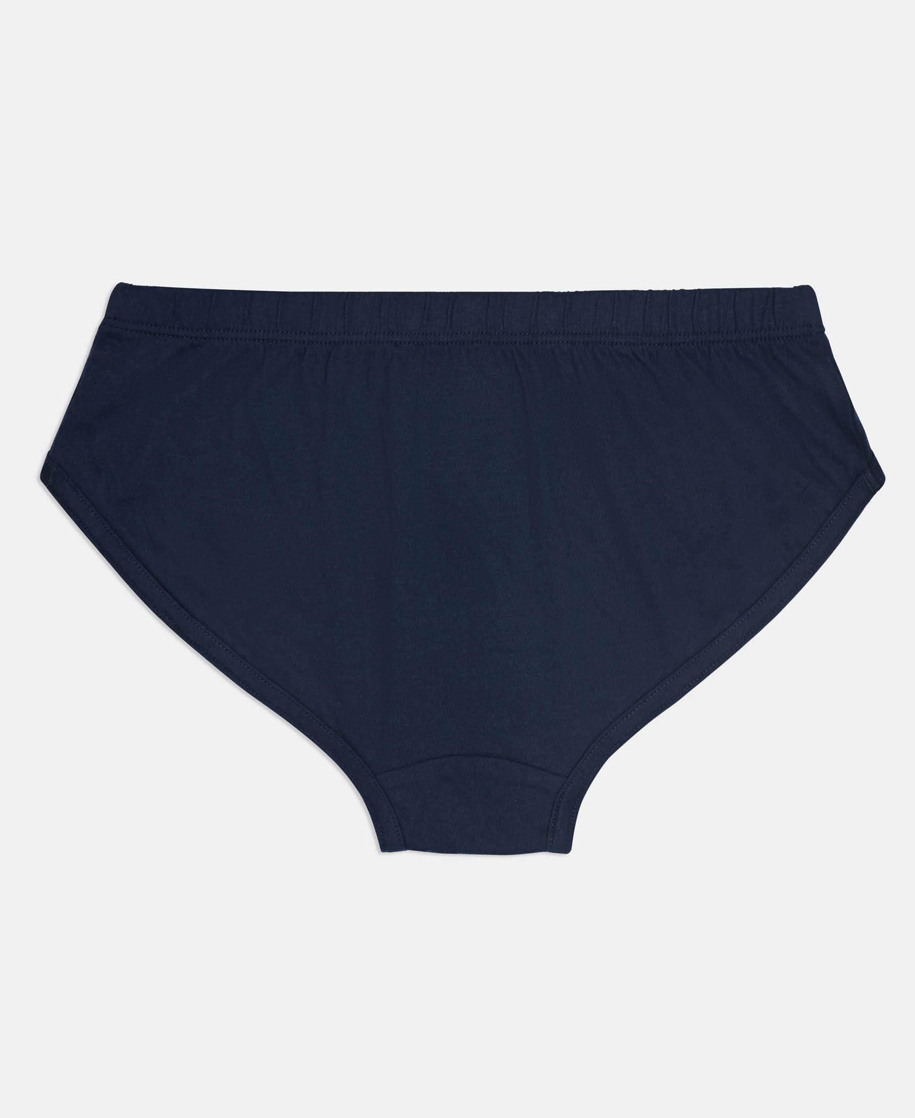 Jockey 3035 Boys Super Combed Cotton Solid Brief with Ultrasoft Waistband (Pack of 3)_Navy, Black & Raw Sienna_11-12 Yrs - Image 9 thumbnail