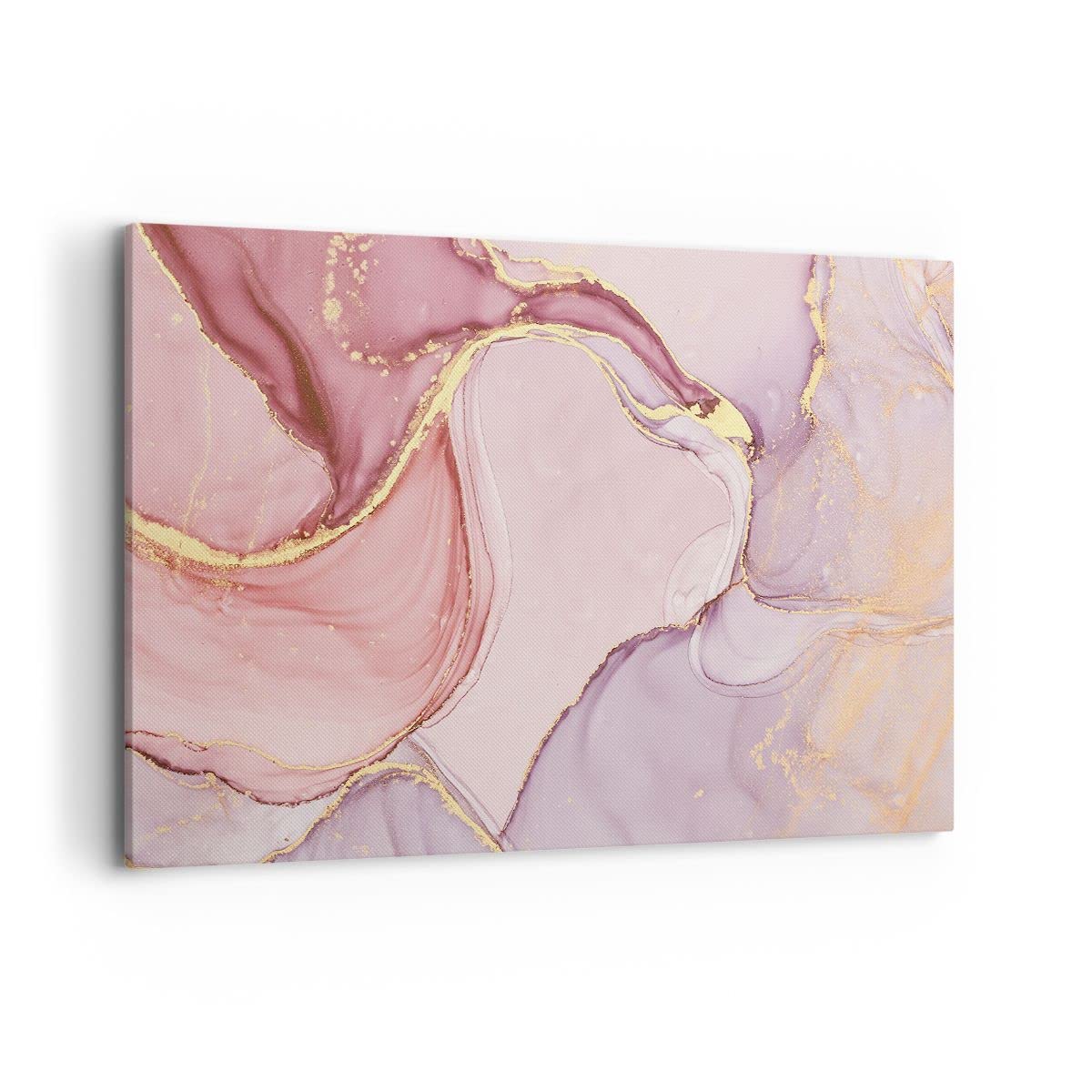 Quadri Moderni su Tela 120x80 cm Stampe da Parete Astratto Pastello - 4528 | Marmo Astrazione Rosa Quadro Decorativo XXL 1 pezzo Soggiorno Camera da Letto Arte da Parete Decorazione da Parete ARTTOR