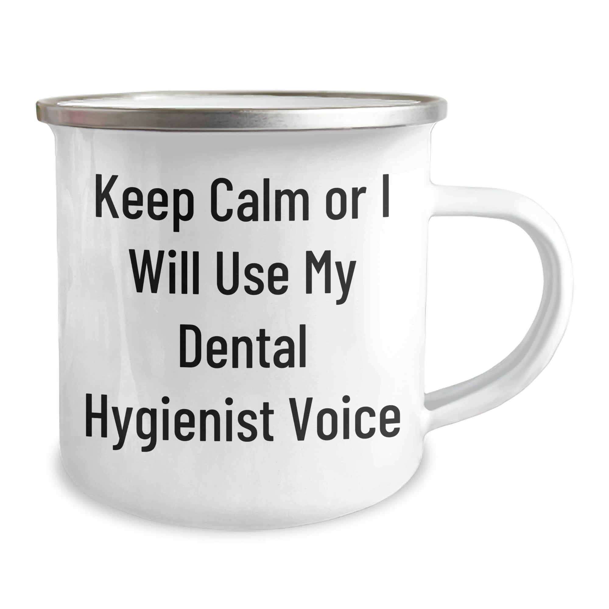 Dental Hygienist Gifts from Friends for Men, Women, and Coworkers - 'Keep Calm Or I Will Use My Dental Hygienist Voice' Christmas Unique Gifts