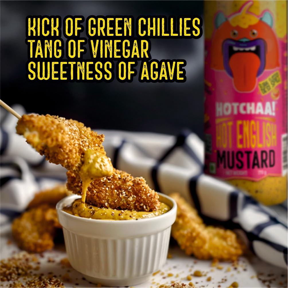Hotchaa! Hot English Mustard Sauce- New Launch Desi Spice Sauce, Made with Yellow and Brown Mustard Seed, NO MSG, Vegan, No Oil - Image 3 thumbnail