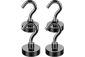 LOVIMAG Black Magnetic Cruise Hooks, Pack of 4