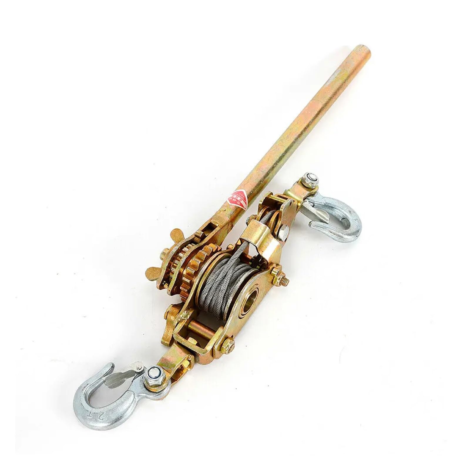 Hand Winch, 2 Ton 4400LB Heavy Duty Hand Lever Puller, Come Along Double Hooks Cable Hoist Ratchet