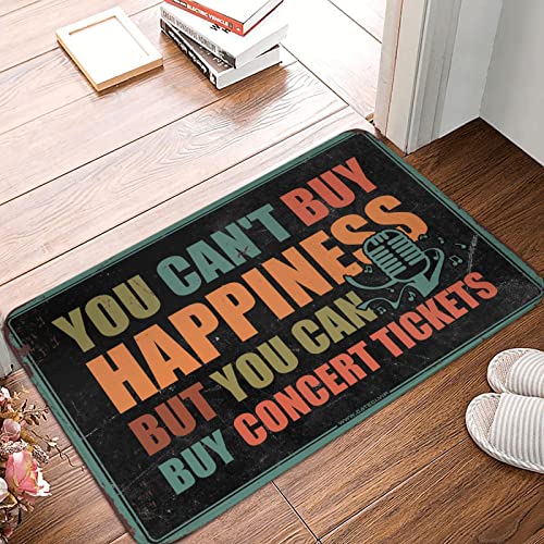 XYBH Alfombra de primavera para exteriores con la que no puedes comprar la felicidad pero puedes comprar entradas para conciertos, tapete para exteriores, tapete para puerta delantera, interior (40 x