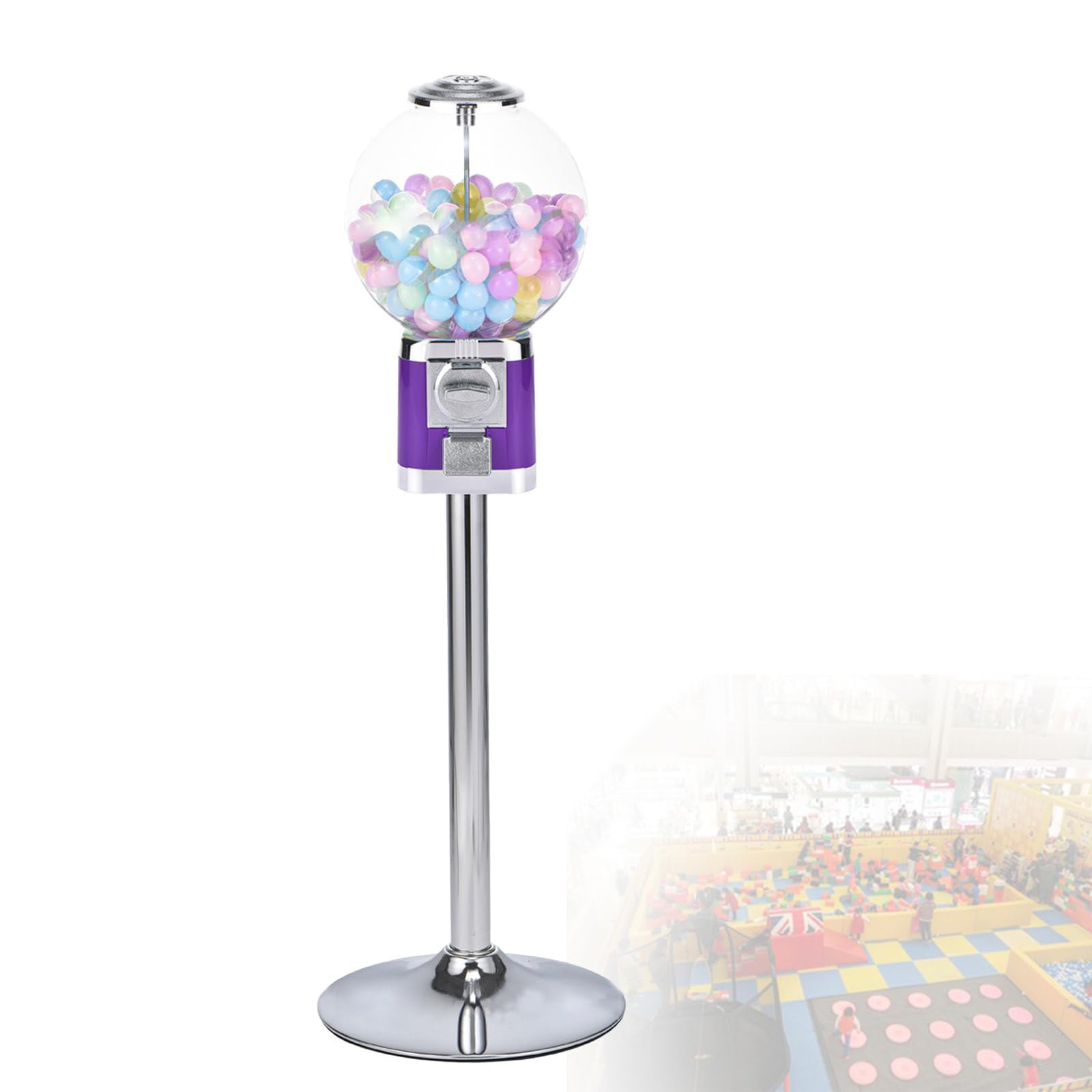 Máquina expendedora con soporte de metal y carcasas de cápsulas de juguete para uso comercial o doméstico