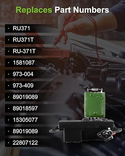Miniatura 358 de SCITOO Resistencia de motor de ventilador HVAC para 2008-2013 para Chrysler 300/2008-2016 para Town & Country/2008-2010 para Dodge Charger/2008-2018