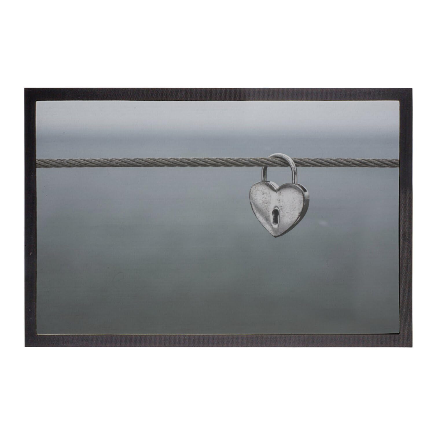 Paillasson cadenas en forme de coeur pour une entrée chaleureuse