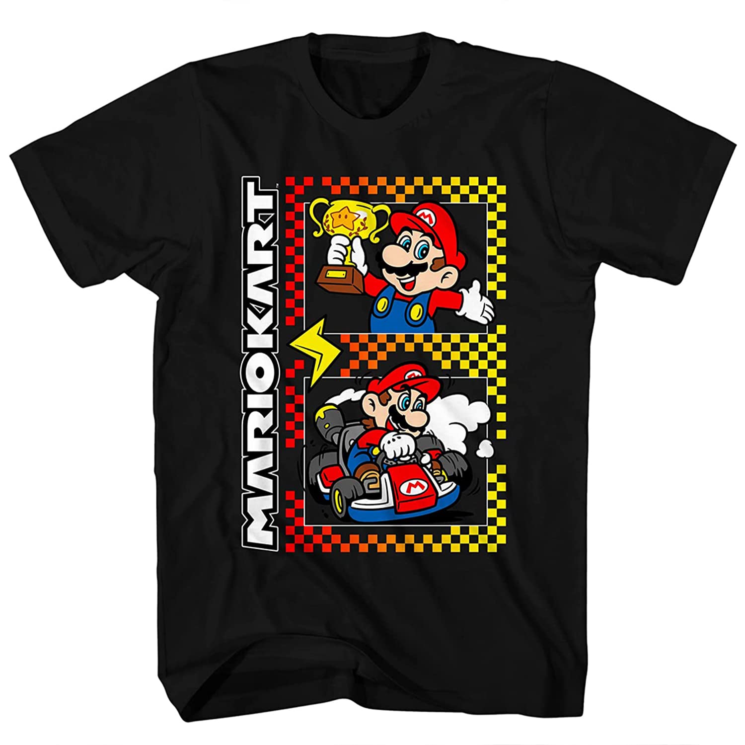 Nintendo Mens Mario Kart Shirt - Mario, Luigi, Zelda, Kirby, and Donkey Kong Vintage Tee
