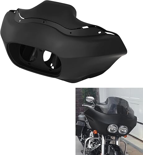 TCMT Faro Delantero Mate Negro De Inyección De ABS Interior Y Exterior Adecuado Para Harley Road Glide 1998-2013 Road Glide CVO 2009-2013 Custom