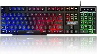 Teclado Gamer Usb Semi Mecânico Iluminado Exbom Bk-152c