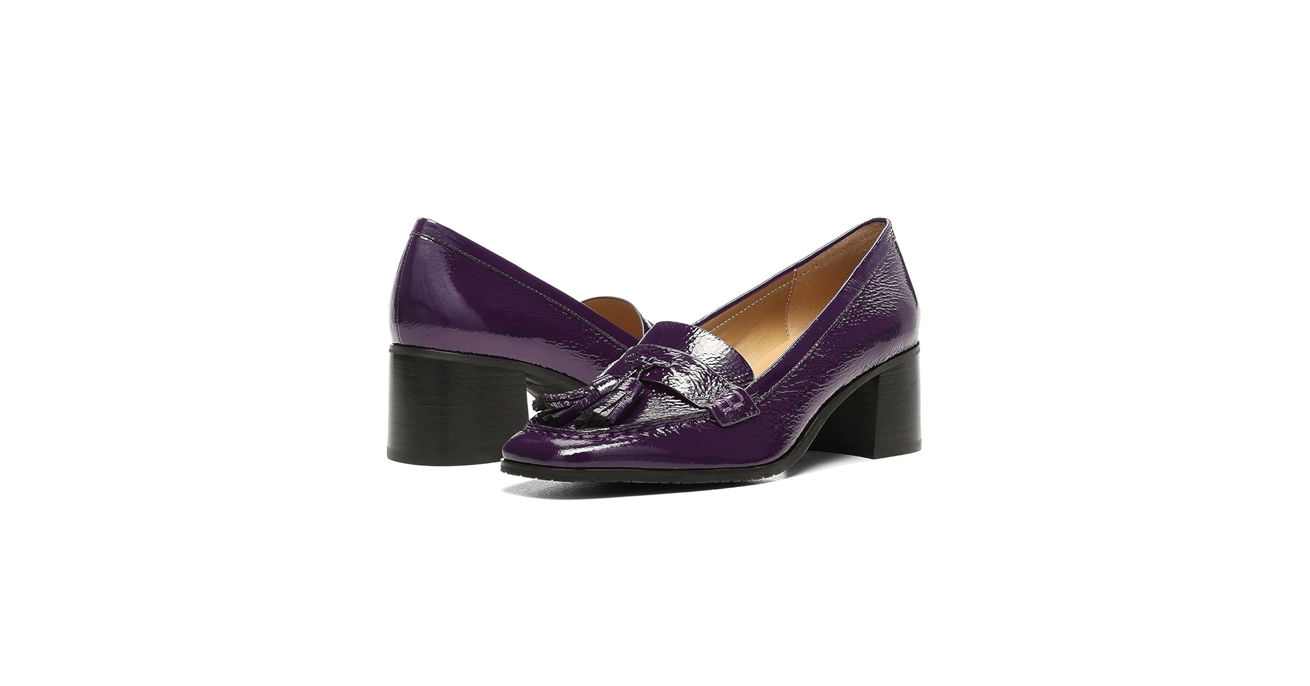 Amazon.com | SHODENSE Women Black Chunky Block Heel Fringe