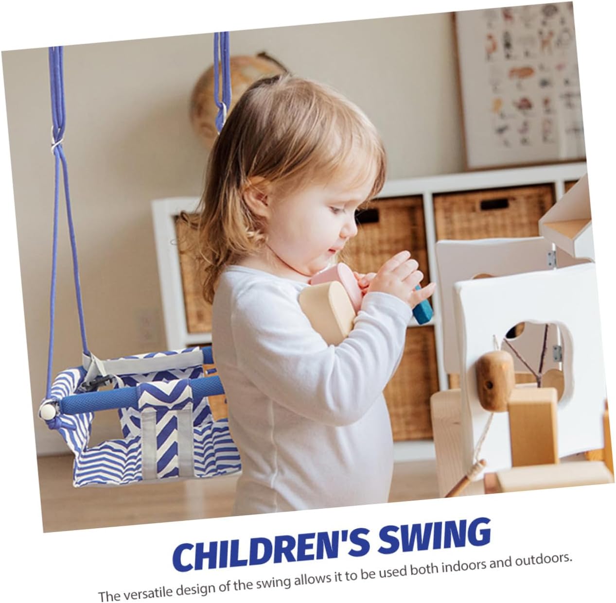 Canvas Swing Chair for Indoor Outdoor Use Smooth Comfortable Backyard Hanging Swing for Multi-Scene Garden Relaxation Seat Gift for Birthdays and Holidays