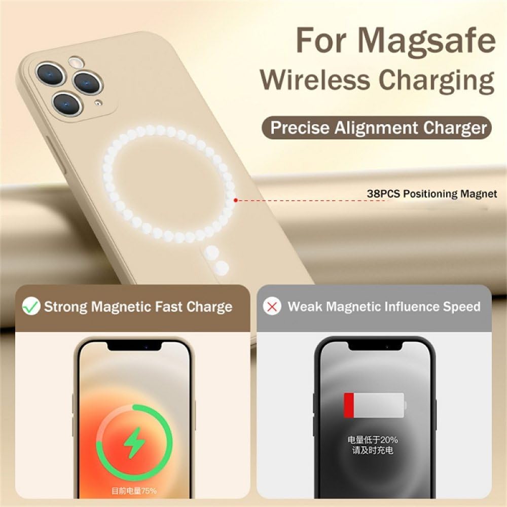 LVTFCO Custodia magnetica in silicone liquido di lusso per iPhone 14 13 12 11 Pro Max LVTFCO Custodia magnetica in silicone liquido di lusso per iPhone 14 13 12 11 Pro Max