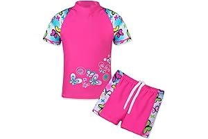 Girls Short Sleeve Swimsuit: Smart, Sun-Safe Choice for Water-Loving Girls (Ages 5-6)