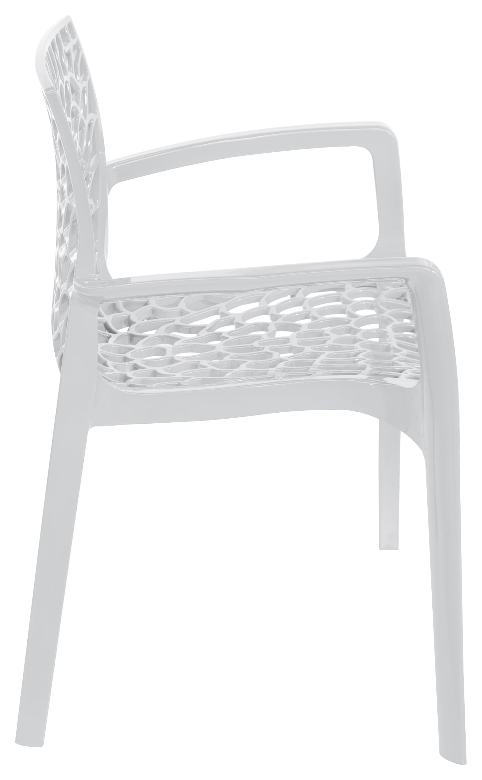 GRAND SOLEIL Grandsoleil Upon Gruvyer Fauteuil empilable, Polypropylène, Blanc, 53 x 58 x 81 cm
