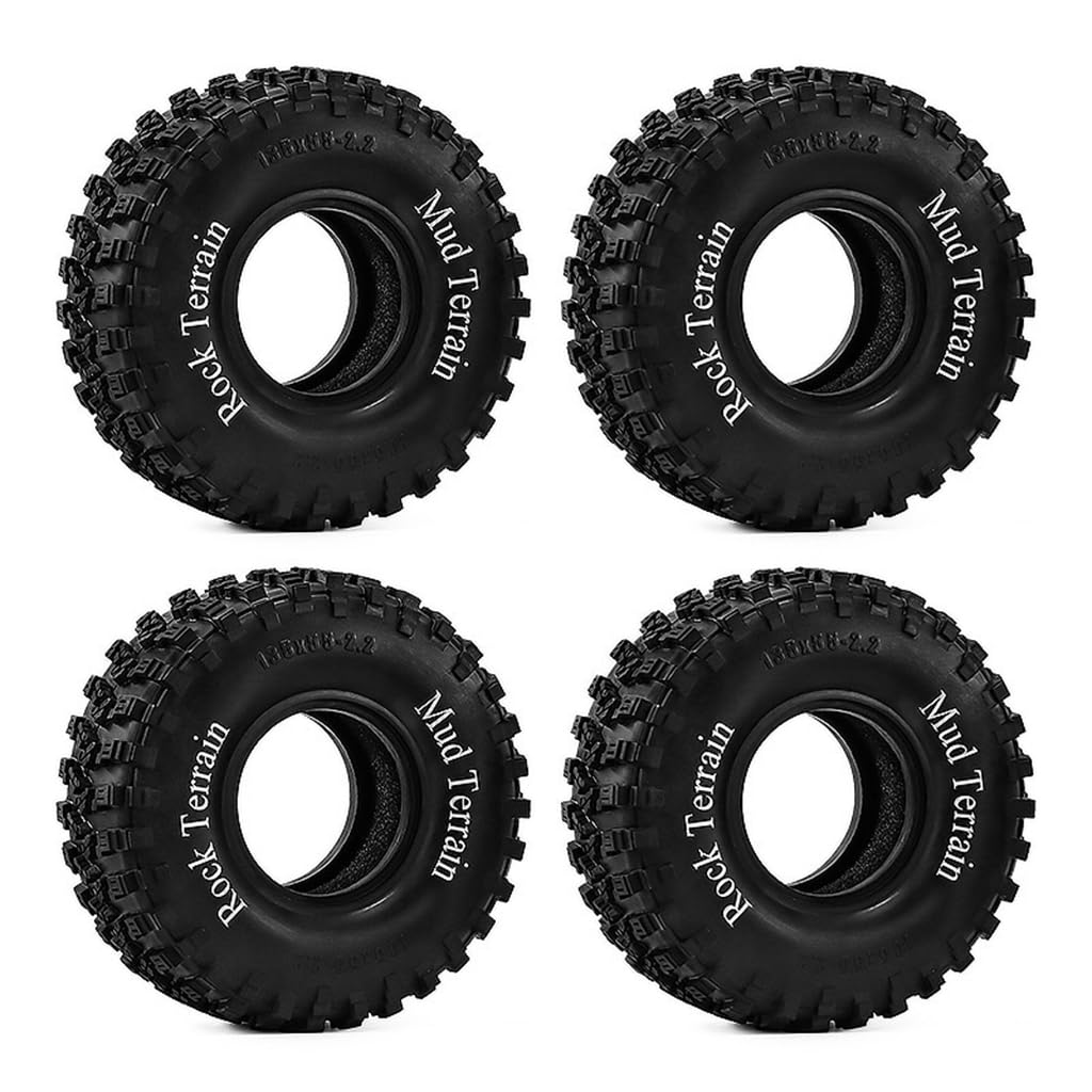 4 szt. 2,2 '' gumowe koła do opon 135 x 55 mm RC części zamienne do 1/8 MJX CROSSRC YIKONG AXIAL AXP8 Crawler RC Car