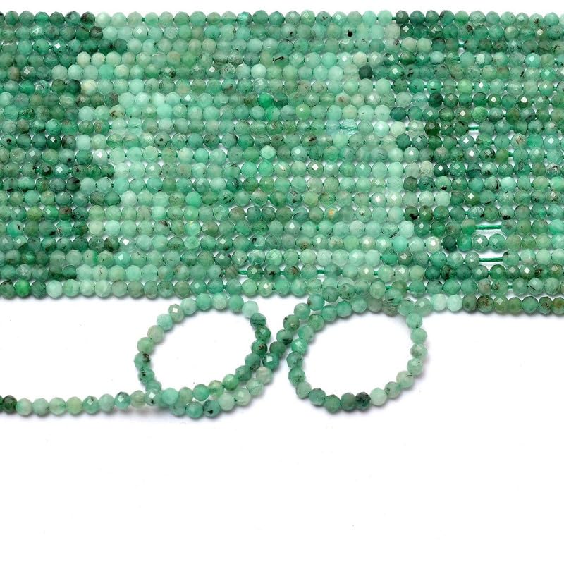 Gems Valley AMB-5605 Perles D'émeraude Naturelles De 2 Mm