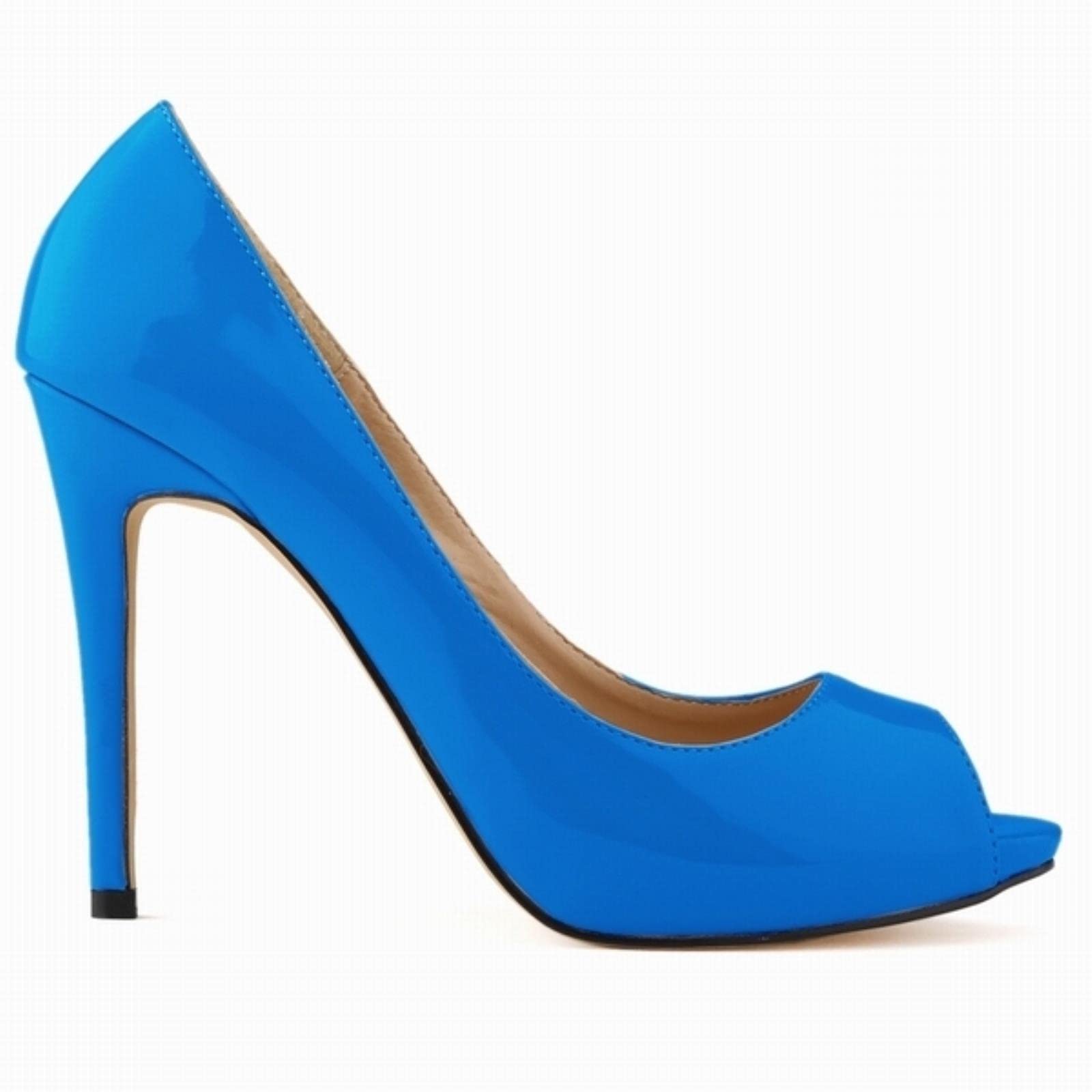 QIANKUN Platform Wedding Shoes Summer Sexy Ladies Open Toe High Heels Sandals Open Toe High Heels-blue,8.5