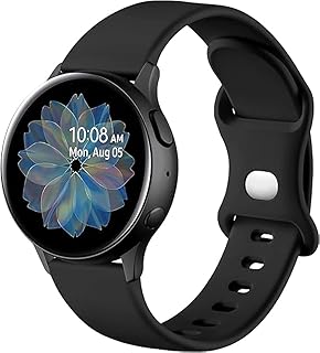 سوار سيليكون 20 ملم من المعز لساعة سامسونج جير سبورت/سامسونج ووتش 4/ووتش 5/5 برو/S2 كلاسيك/اكتيف 2 40 ملم 44 ملم/امازفيت GTS 3/GTS 4/4 ميني/بيب 3/بروجي تي اس 2e/بيب يو/يو برو