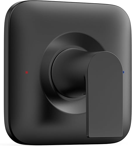 Kit de embellecedor de válvula, repuesto para Moen T2471BL Genta LX Posi-Temp Pressure-Balancing Modern Trim, negro mate