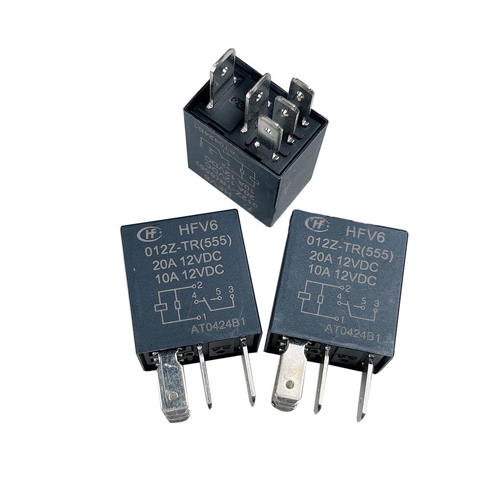 Relé HFV6 012Z-TR 12V 20A 5 Pines - Pack De 10 Unidades, Para Automóvil