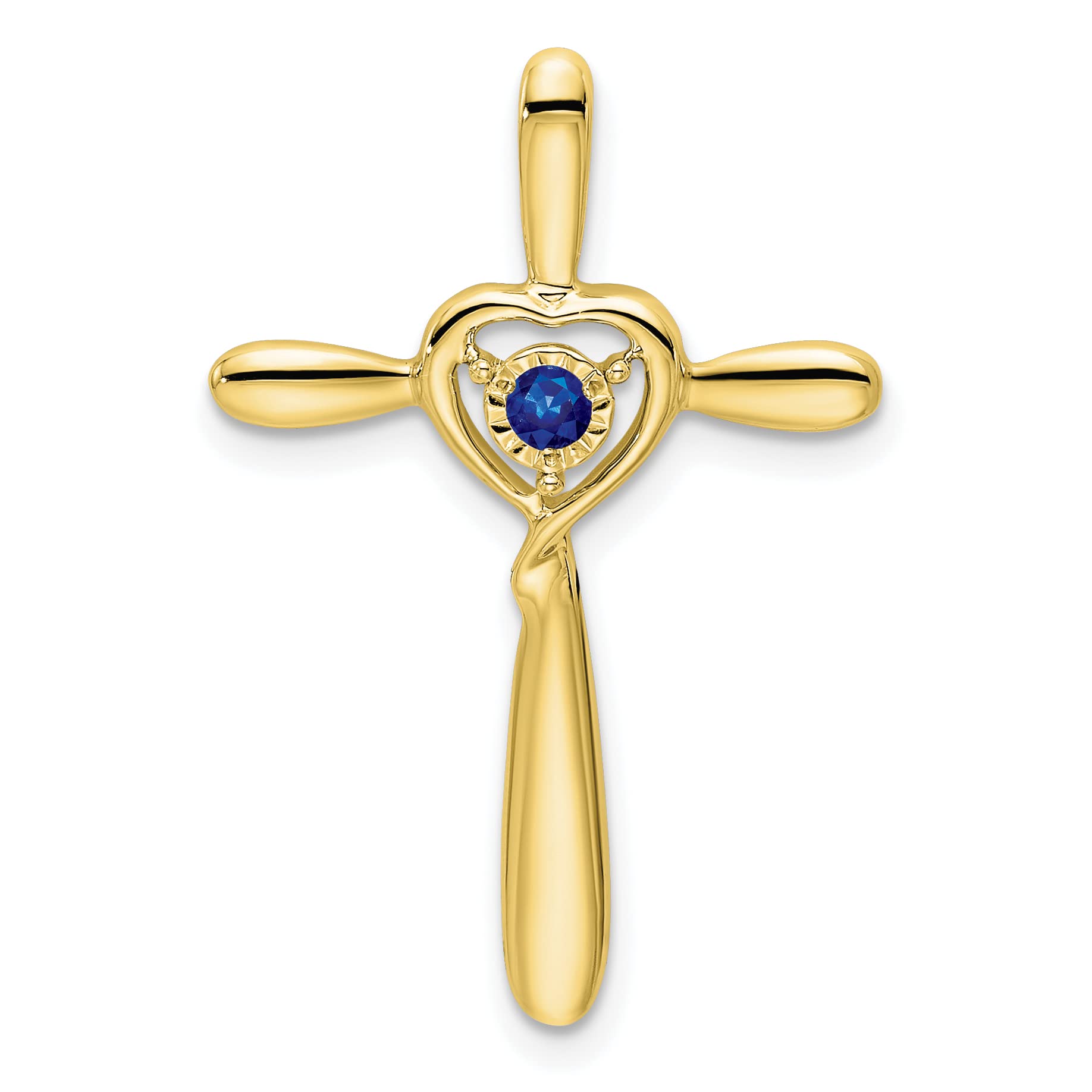 AVALANCHE 10k 925 十字架 Amazon.com: Avariah 10k Yellow Gold Created Sapphire Cross w