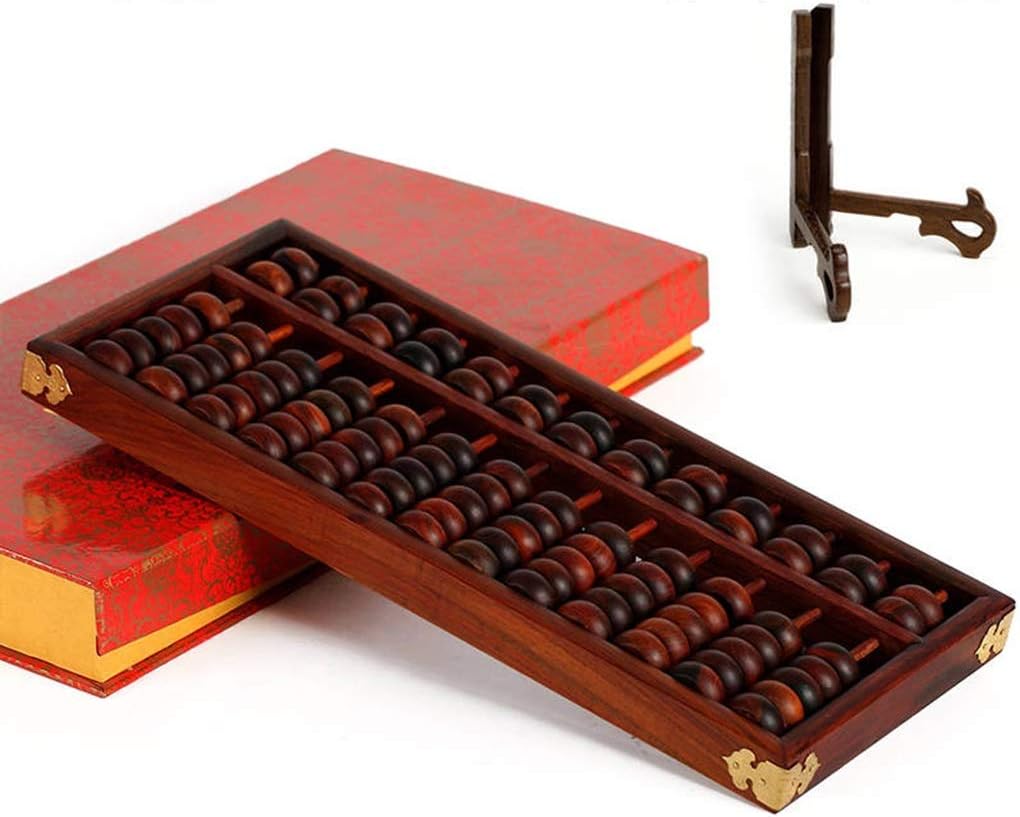 Counting Abacus Redwood Abacus Art Collection Abacus Accounting and Students Mental Abacus Desktop Decoration (Color : Brown, Size : 5316.52.7cm)