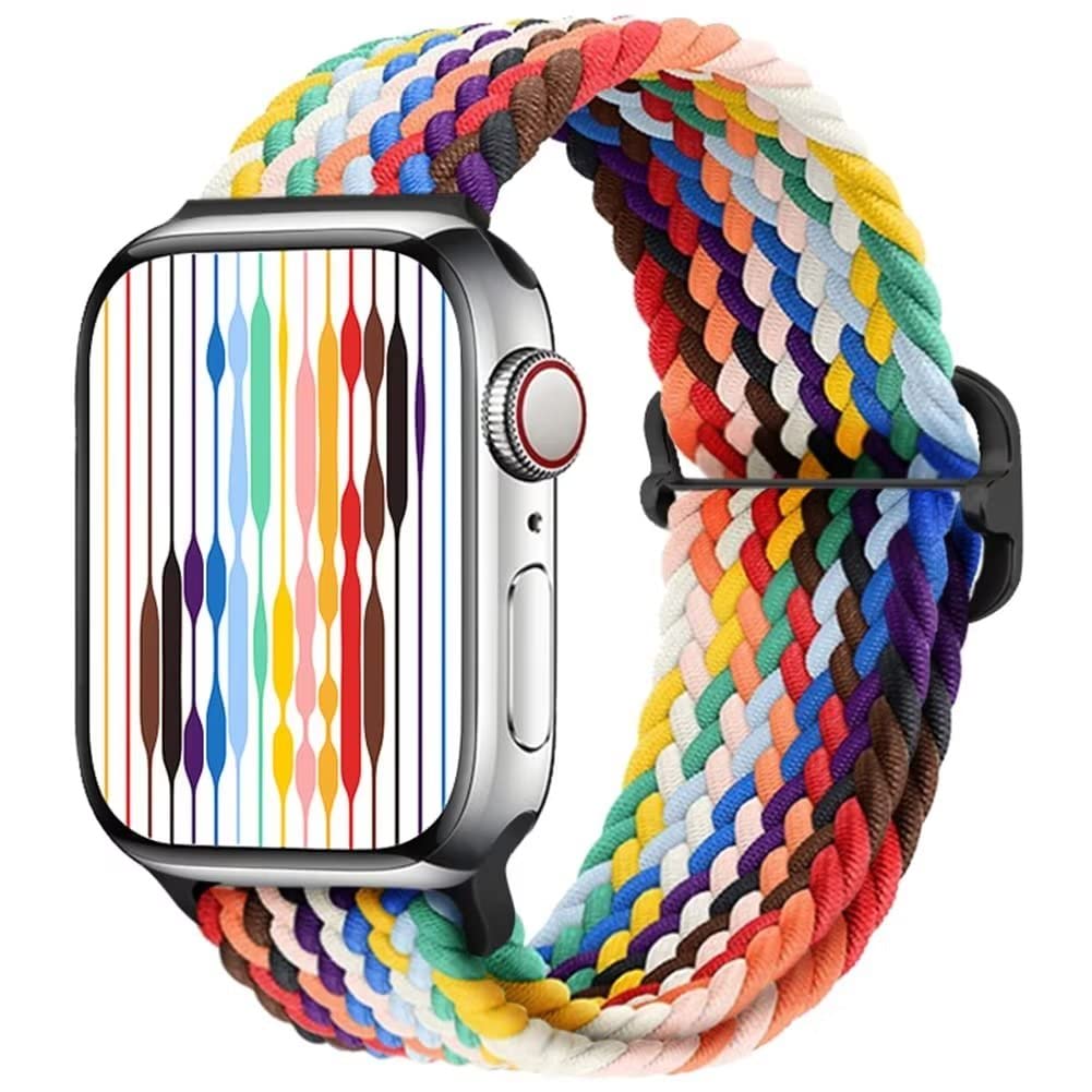 VEMIGON Compatible with Apple Watch Straps 38mm 40mm 41mm 42mm 44mm 45mm 46mm 49mm, Solo Loop Nylon Braided Sport Band for iWatch Series 10 9 8 7 6 SE 5 4 3 2 1 Ultra Ultra 2 (Watch is Not Included)