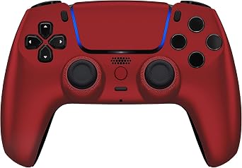 Custom Controllerzz Red Controller & Case Bundle Includes Custom Wireless Controller for PS5, PC & Controller Stand